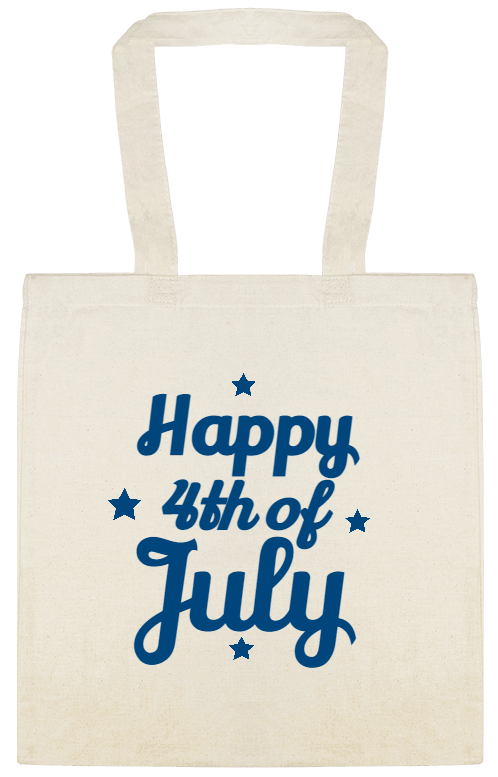 Holidays & Special Events Happy 4th Of July Custom Everyday Cotton Tote Bags Style 151670