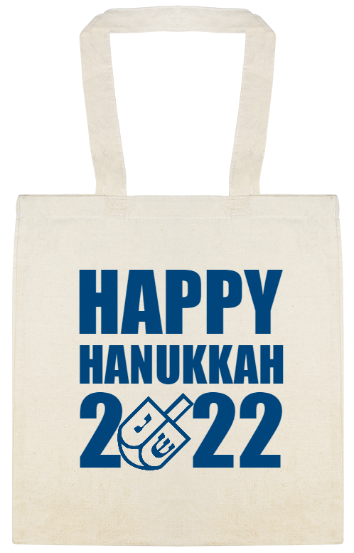 Happy Hanukkah 2 22 Custom Everyday Cotton Tote Bags Style 144806