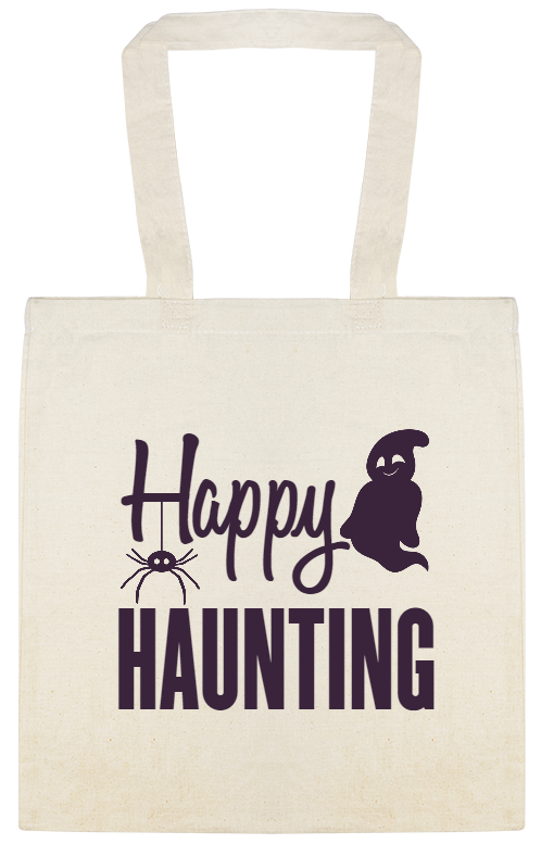 Halloween Happy Haunting Custom Everyday Cotton Tote Bags Style 142401