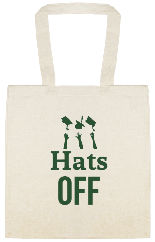 Parties & Events Hats Off Custom Everyday Cotton Tote Bags Style 150828