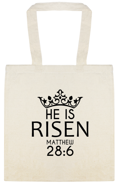 Easter He Is Risen Matthew 286 Custom Everyday Cotton Tote Bags Style 117381