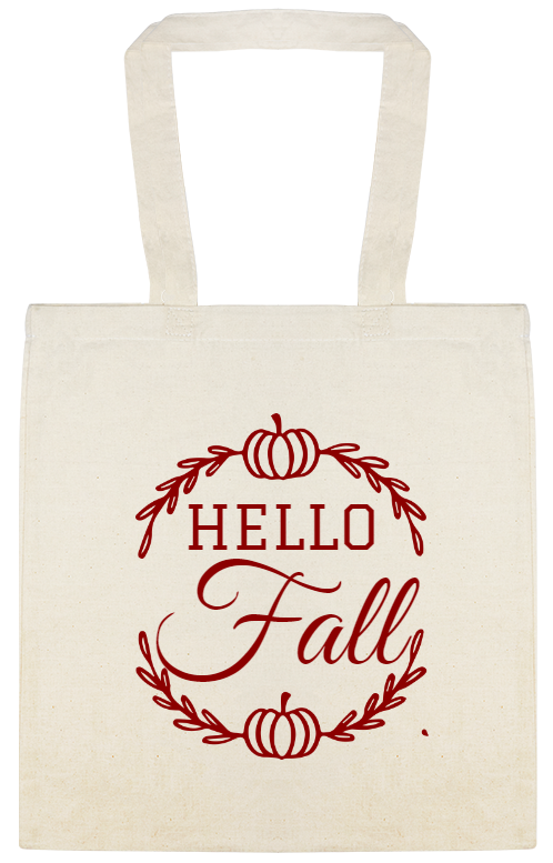 Autumn Fall Hello Custom Everyday Cotton Tote Bags Style 141706