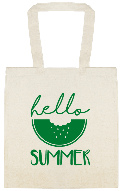 Seasonal Hello Summer Custom Everyday Cotton Tote Bags Style 154690