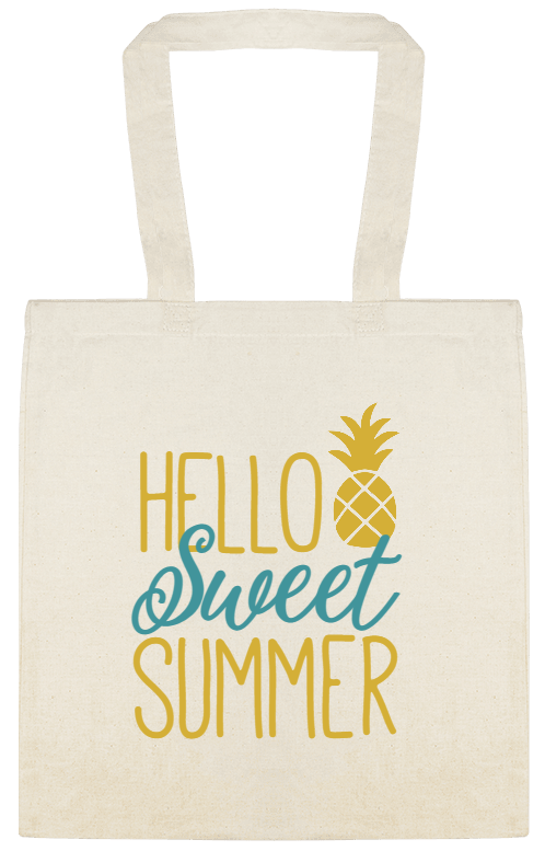 Seasonal Hello Summer Sweet Custom Everyday Cotton Tote Bags Style 154351