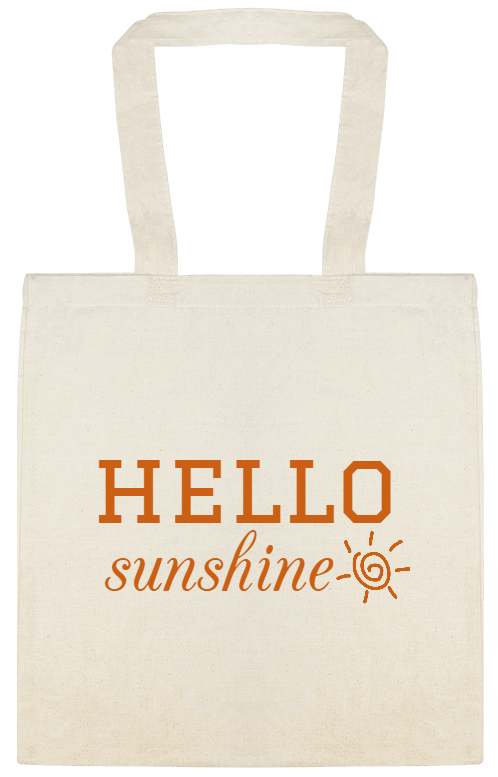 Parties & Events Hello Sunshine Custom Everyday Cotton Tote Bags Style 151549