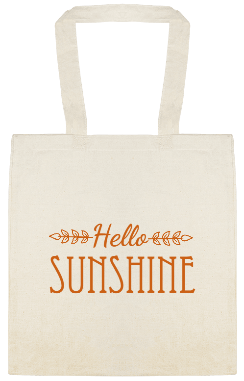 Seasonal Hello Sunshine Custom Everyday Cotton Tote Bags Style 154413