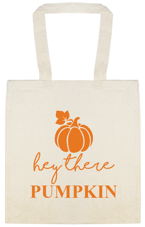 Fall Hey There Pumpkin Custom Everyday Cotton Tote Bags Style 141746