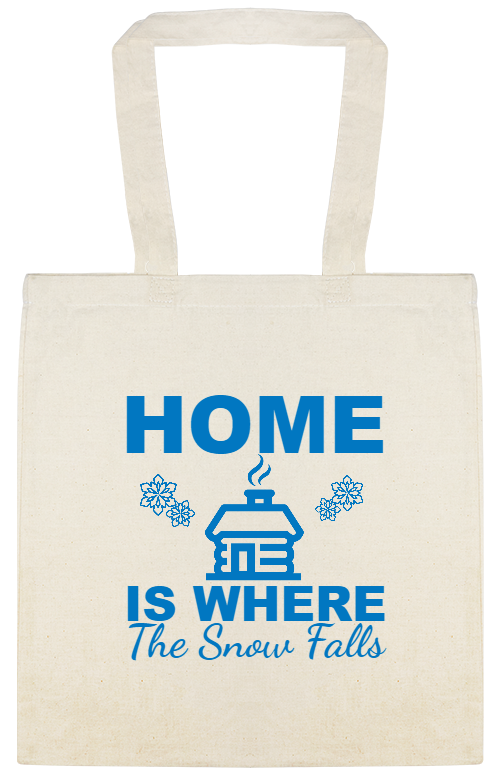 Home Where Snow Falls Is The Custom Everyday Cotton Tote Bags Style 144696