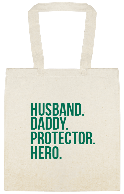 Holidays & Special Events Husband Daddy Protector Hero Custom Everyday Cotton Tote Bags Style 151871