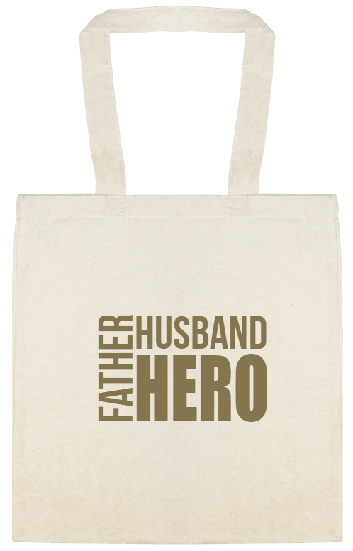 Holidays & Special Events Husband Hero Father Custom Everyday Cotton Tote Bags Style 152035