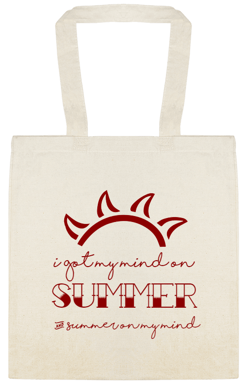 Seasonal I Got My Mind Summer Custom Everyday Cotton Tote Bags Style 154107