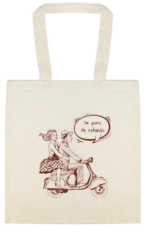 Valentines Im Yours No Refunds Custom Everyday Cotton Tote Bags Style 115452