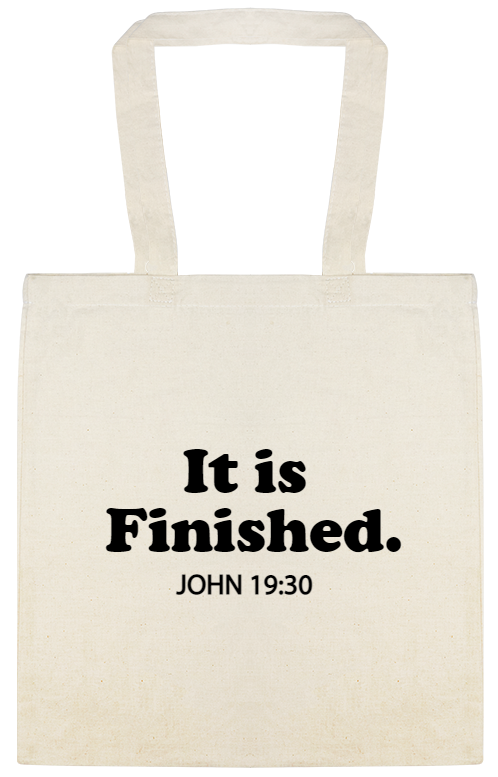 Holidays & Special Events It Is Finished John 1930 Custom Everyday Cotton Tote Bags Style 149427