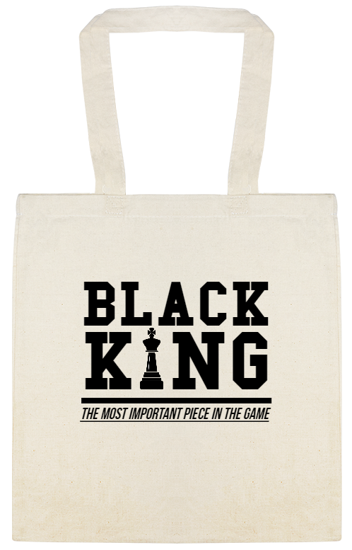 Black King Most Important Piece In Game The Custom Everyday Cotton Tote Bags Style 146783