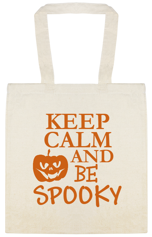 Halloween Keep Calm And Be Spooky Custom Everyday Cotton Tote Bags Style 143512