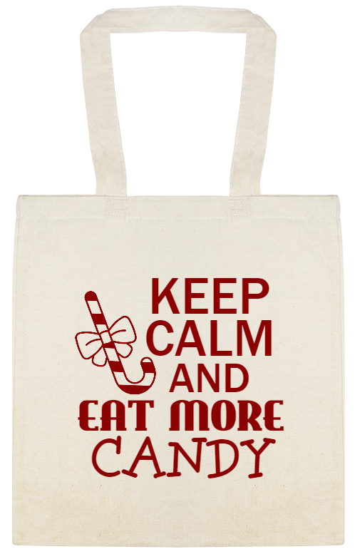 Halloween Keep Calm And Eat More Candy Custom Everyday Cotton Tote Bags Style 143511