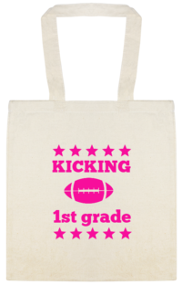 Education & School Kicking 1st Grade Custom Everyday Cotton Tote Bags Style 138797