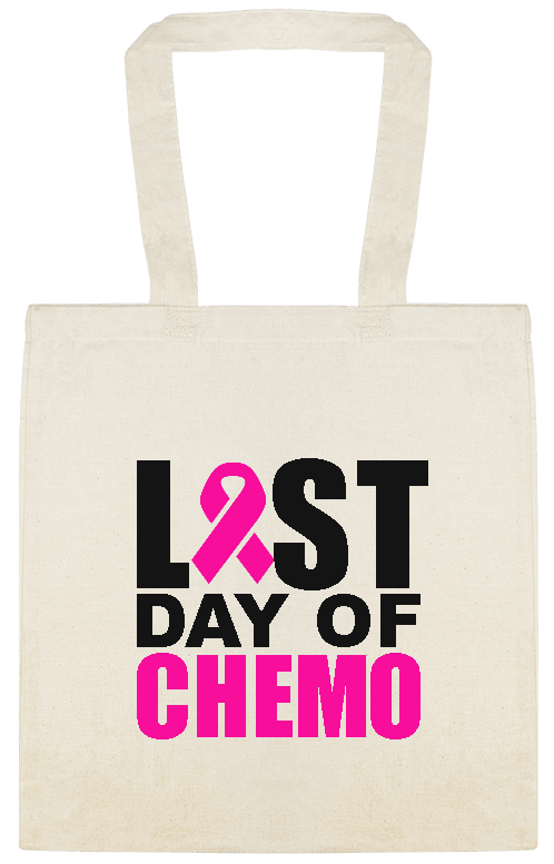Charities, Fundraisers & Awareness L St Day Of Chemo Custom Everyday Cotton Tote Bags Style 156618
