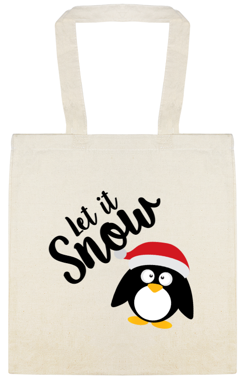 Holidays & Special Events Let It Snow Custom Everyday Cotton Tote Bags Style 145919