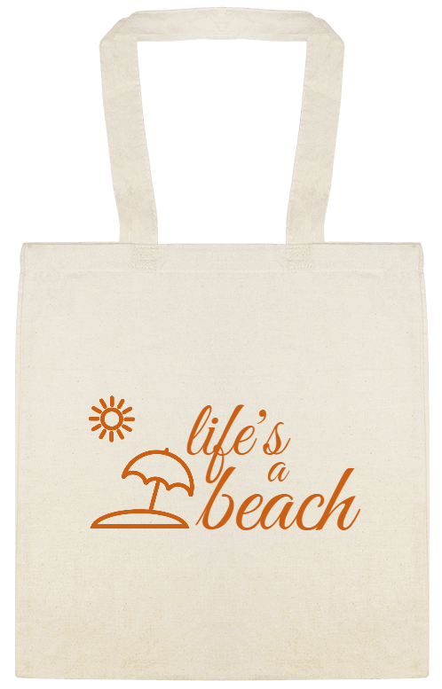 Parties & Events Lifes Beach Custom Everyday Cotton Tote Bags Style 151550