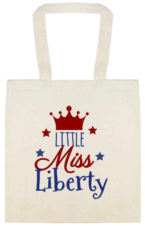 Holidays & Special Events Little Miss Liberty Custom Everyday Cotton Tote Bags Style 151254