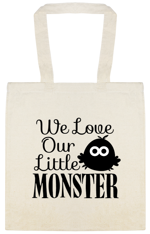 Halloween Little Our Monster Love Custom Everyday Cotton Tote Bags Style 142263
