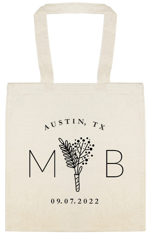 Weddings M B 9 7 2 Custom Everyday Cotton Tote Bags Style 151946