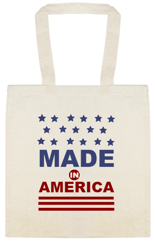 Holidays & Special Events Made In America Custom Everyday Cotton Tote Bags Style 151255