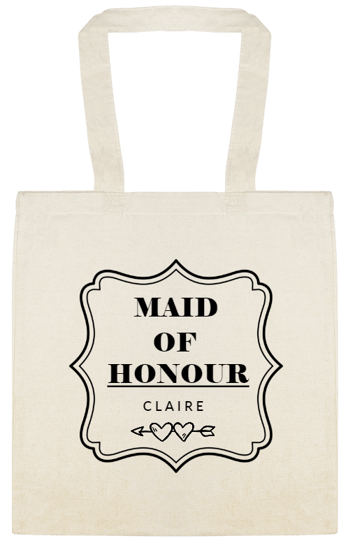 Weddings Maid Of Honour C L A R Custom Everyday Cotton Tote Bags Style 151949
