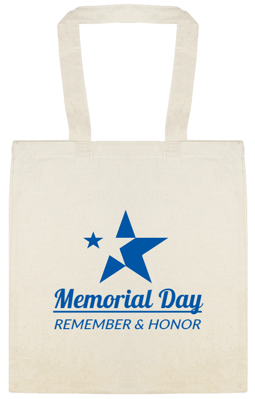 Holidays & Special Events Memorial Remember Honor Custom Everyday Cotton Tote Bags Style 151676
