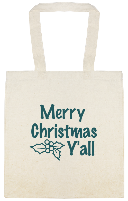 Holidays & Special Events Merry Christmas Yall Custom Everyday Cotton Tote Bags Style 145933