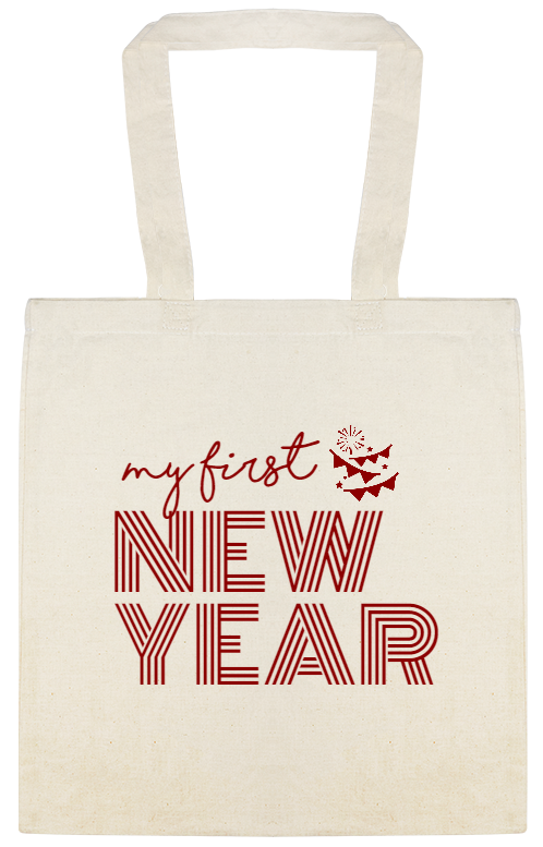 Holidays & Special Events New Year My First Custom Everyday Cotton Tote Bags Style 145458