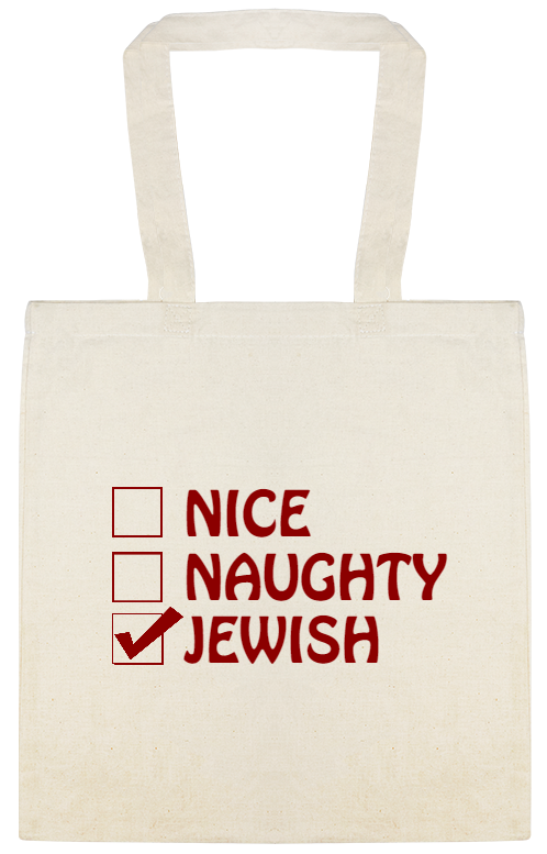 Nice Naughty Jewish NiceNaughtyJewish Custom Everyday Cotton Tote Bags Style 144929