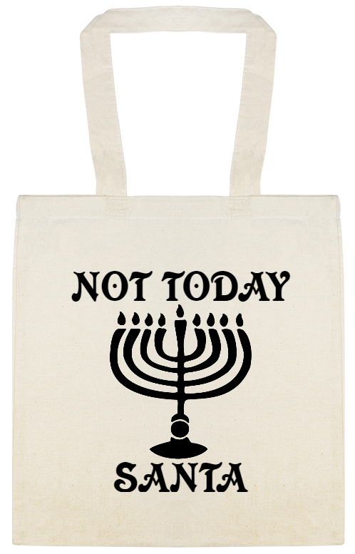 Not Today Santa Custom Everyday Cotton Tote Bags Style 144797