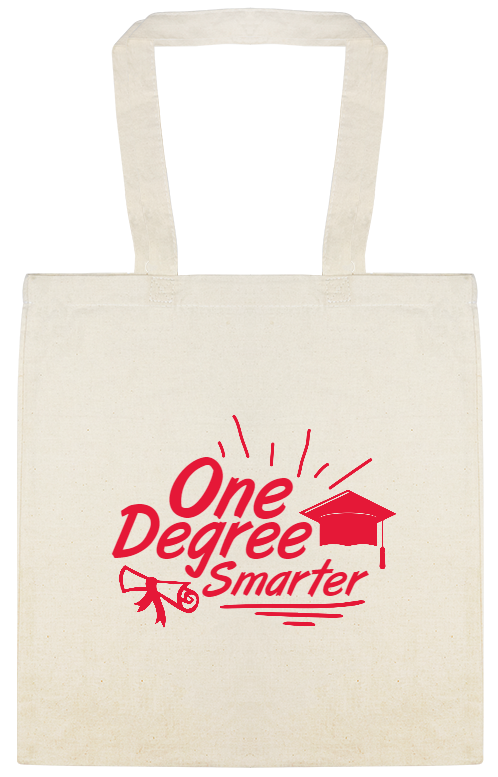Parties & Events One Degree Smarter Custom Everyday Cotton Tote Bags Style 149922