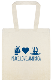 Holidays & Special Events Peaceloveamerica Custom Everyday Cotton Tote Bags Style 137473