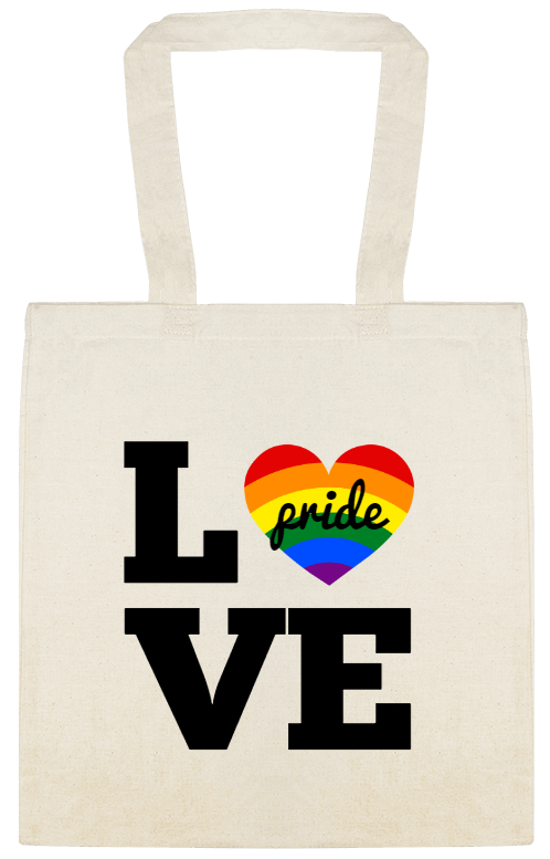 Charities, Fundraisers & Awareness Pride L Ve Custom Everyday Cotton Tote Bags Style 152657