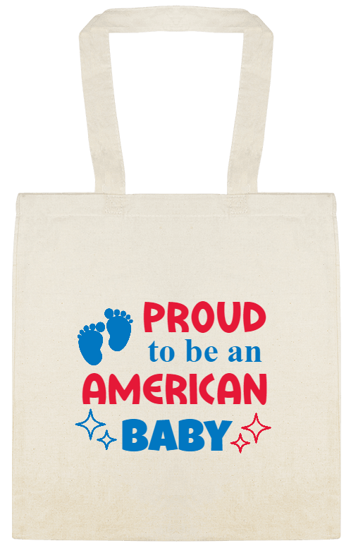 Holidays & Special Events Proud To Be An American Baby Custom Everyday Cotton Tote Bags Style 153484