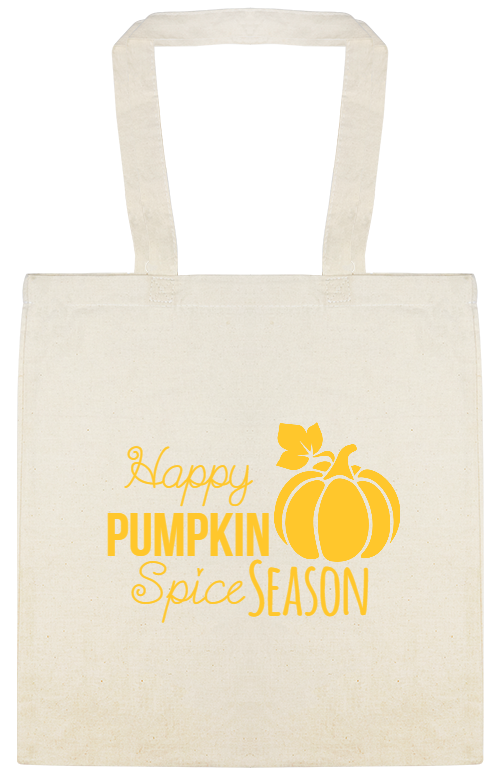 Pumpkin Spice Happy Season Custom Everyday Cotton Tote Bags Style 141959