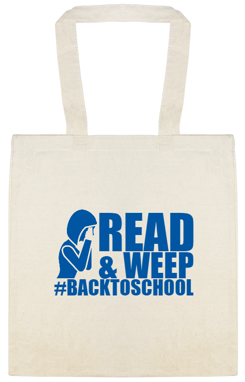 Special Events Read Weep backtoschool Custom Everyday Cotton Tote Bags Style 122982