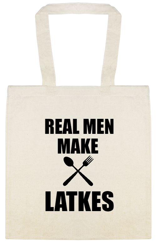Real Men Make Latkes Custom Everyday Cotton Tote Bags Style 144922