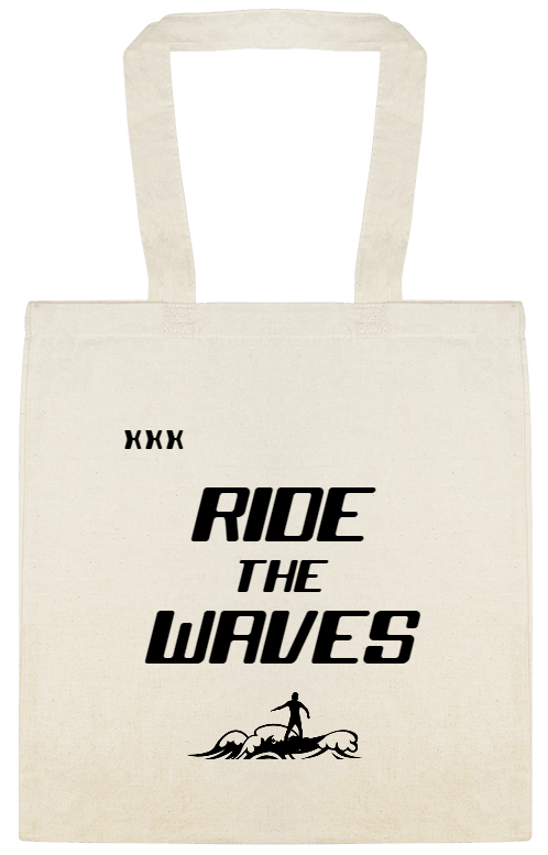 Seasonal Ride The Waves X Custom Everyday Cotton Tote Bags Style 154076