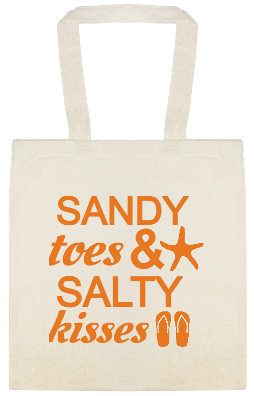 Weddings Sandy Toes Salty Kisses Custom Everyday Cotton Tote Bags Style 141413