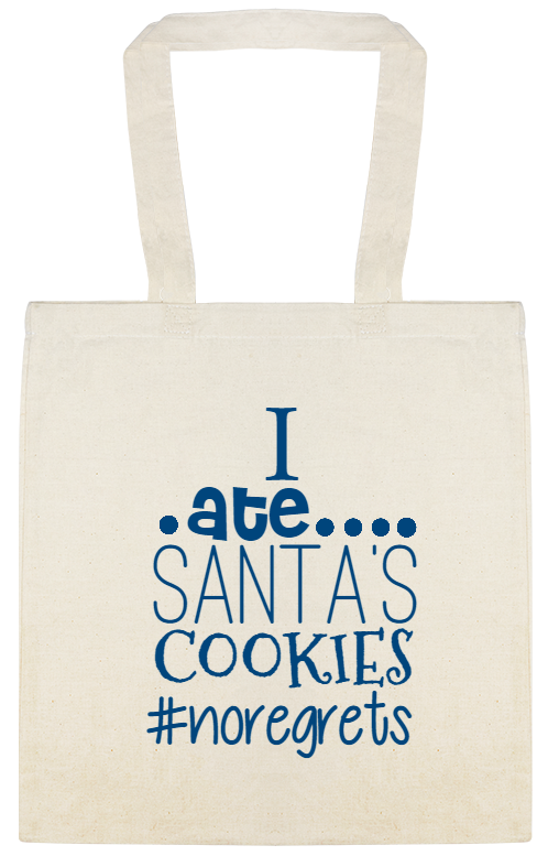 Ate Santa\'s Cookies Santas noregrets Custom Everyday Cotton Tote Bags Style 145028