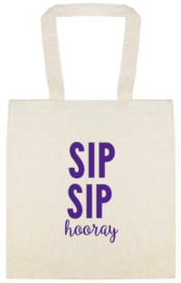 Seasonal Sip Hooray Custom Everyday Cotton Tote Bags Style 138006
