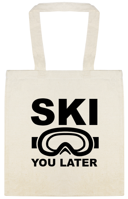 Ski You Later Custom Everyday Cotton Tote Bags Style 144446