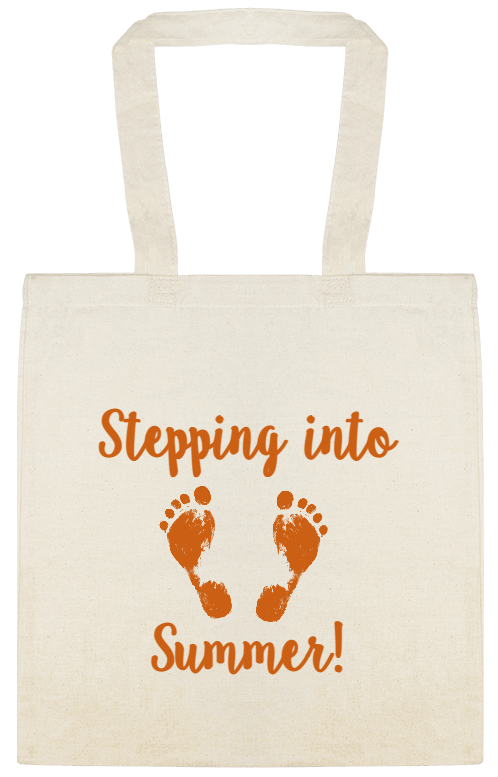 Seasonal Stepping Into Summer Custom Everyday Cotton Tote Bags Style 154403