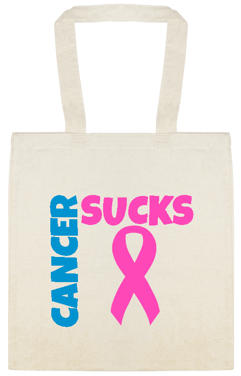 Charities, Fundraisers & Awareness Sucks Cancer Custom Everyday Cotton Tote Bags Style 156608