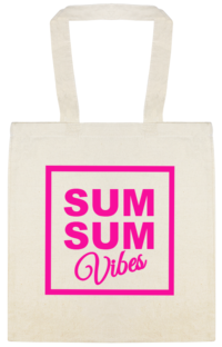 Seasonal Sum Vibes Custom Everyday Cotton Tote Bags Style 138004