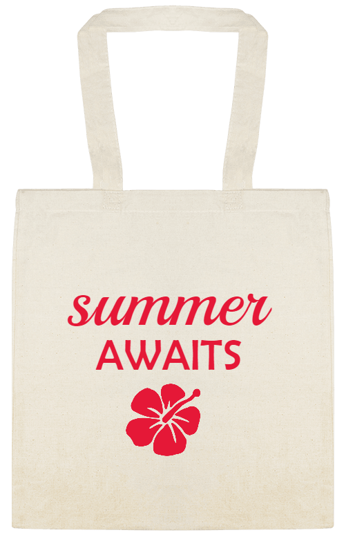 Seasonal Summer Awaits Custom Everyday Cotton Tote Bags Style 154700